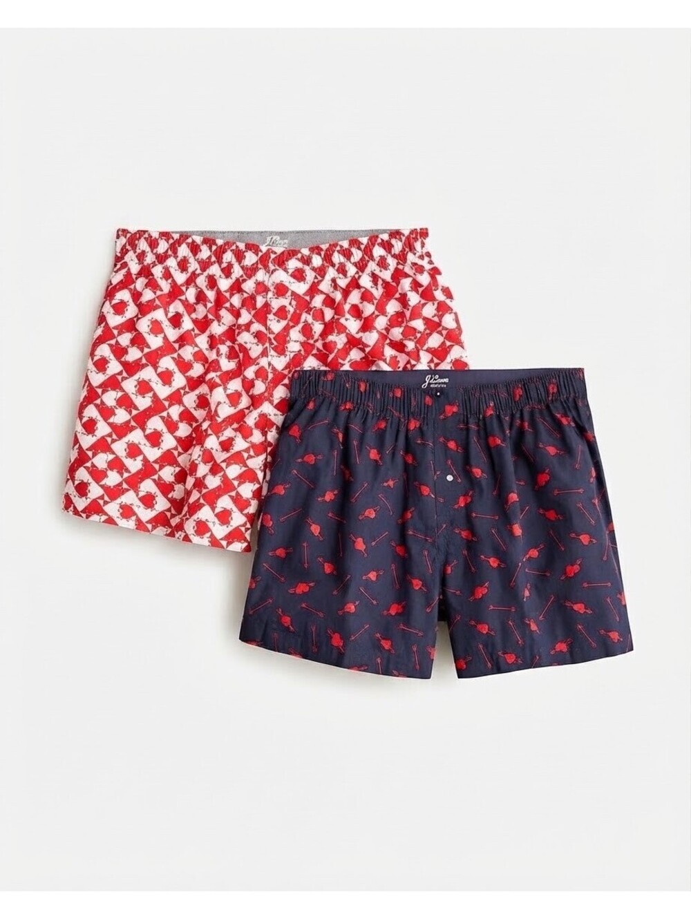 J.Crew Printed Boxers 2 pack hearts size Large